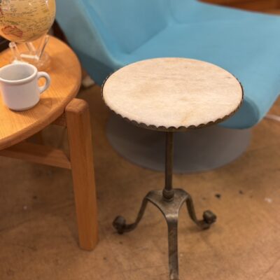 French Antique Marble Top Wine Table